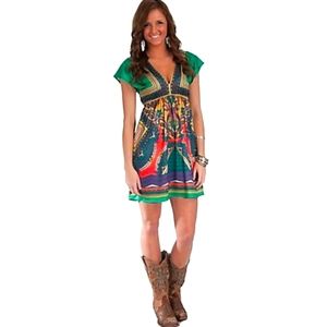 Charming Charlie pull on dress. Vintage, boho beachy looking. Size m